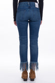 RRP €255 3X1 Jeans W26 Garment Dye Fringe Cuffs Straight Leg Cropped Made in USA gallery photo number 5