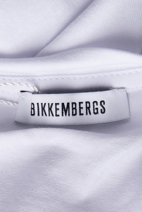 BIKKEMBERGS T-Shirt Top Size M Coated Front Short Sleeve Made in Italy gallery photo number 5