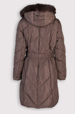 RRP €305 TRUSSARDI COLLECTION Quilted Coat Size L Belted Detachable Hood gallery photo number 3