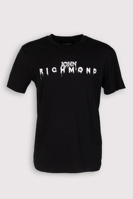 RRP €80 JOHN RICHMOND SS23 T-Shirt Top US44 IT58 XXL Coated Logo Crew Neck