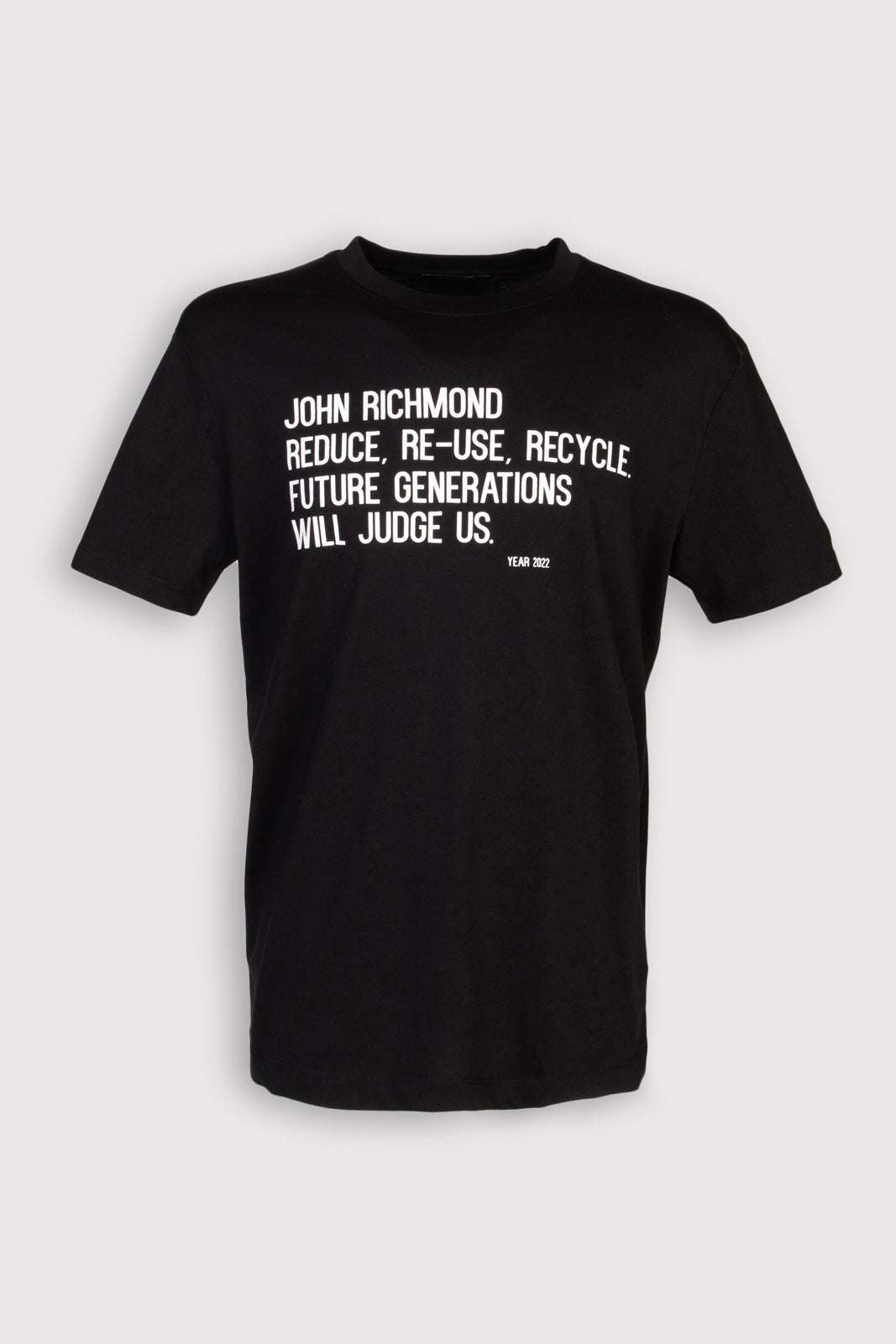 RRP €100 JOHN RICHMOND T-Shirt Top US40 IT52-54 L Coated Front Short Sleeve gallery main photo