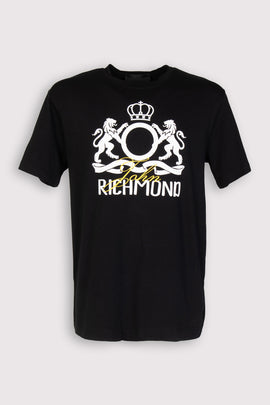 RRP €80 JOHN RICHMOND SS23 T-Shirt Top US42 IT56 XL Coated Logo Short Sleeve