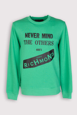 RRP €140 JOHN RICHMOND SS23 Sweatshirt US38 IT48-50 M 'NEVER MIND THE OTHERS'