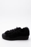 RRP €309 RUCOLINE Rabbit Fur Sneakers US6 EU36 UK3 Black Lace Up gallery photo number 2