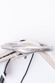 CALVIN KLEIN JEANS Leather Classic Round Belt 95/38 Engraved Light Aged Metal gallery photo number 3