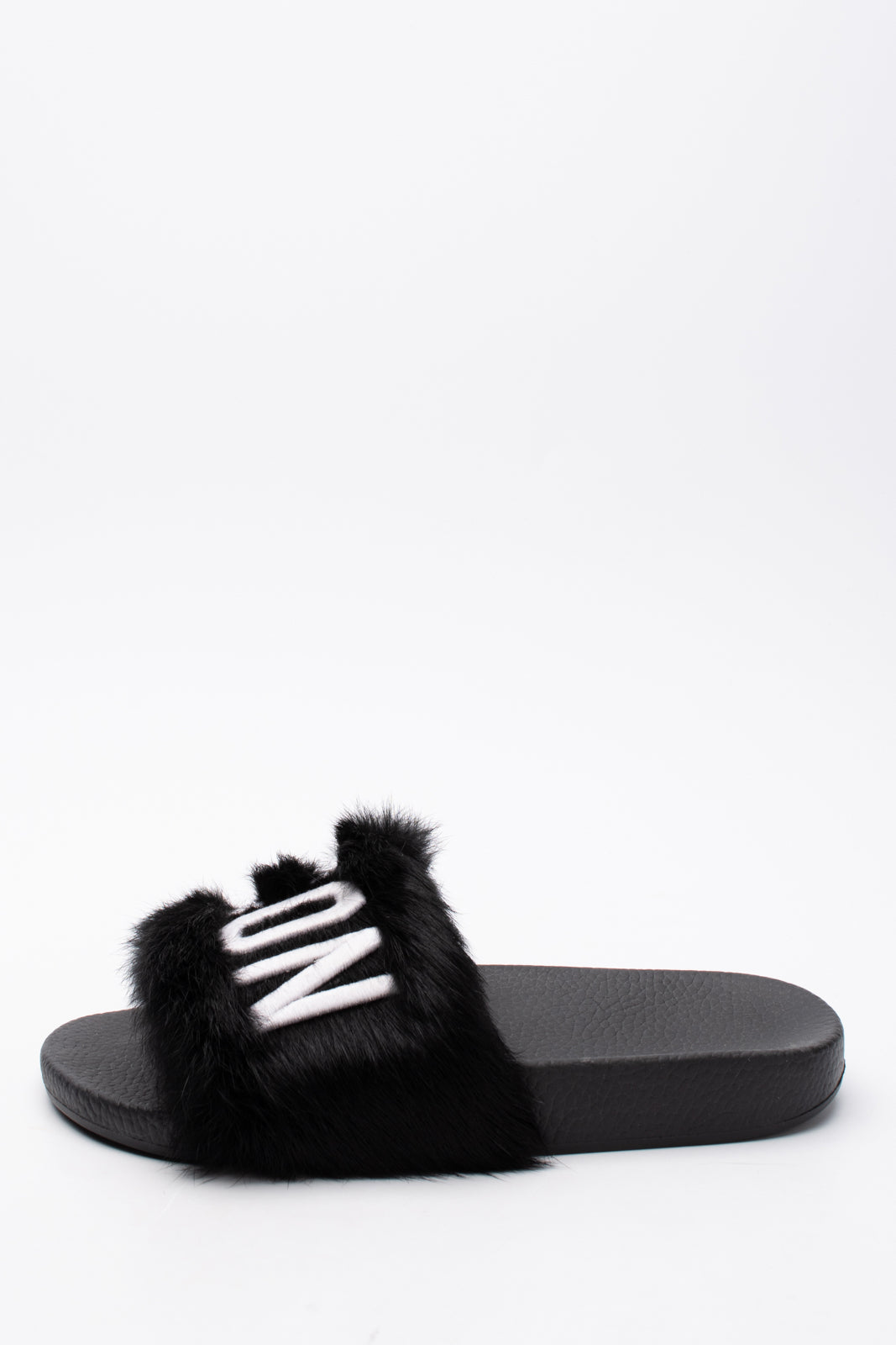 RRP€755 DSQUARED2 Rabbit Fur Slide Sandals US5 EU36 UK3 Footbed Embroidered gallery main photo