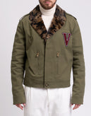 RRP€810 VERSUS VERSACE Jacket US38 IT48 M Lions Buttons V Patch Squirrel Fur gallery photo number 4