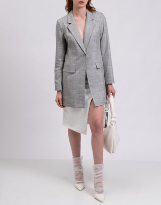RRP €260 CALVIN KLEIN Suit Jacket FR34 US2 UK6 XS Grey Single-Breasted