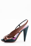 RRP€800 MISSONI Snakeskin & Leather Slingback Sandals US8 EU38 UK5 Ruffle Trim gallery photo number 2