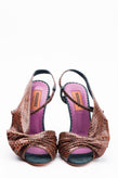 RRP€800 MISSONI Snakeskin & Leather Slingback Sandals US8 EU38 UK5 Ruffle Trim gallery photo number 3