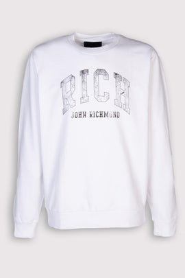 JOHN RICHMOND Pullover Sweatshirt & Trousers Set Size XL Faded Logo Crew Neck