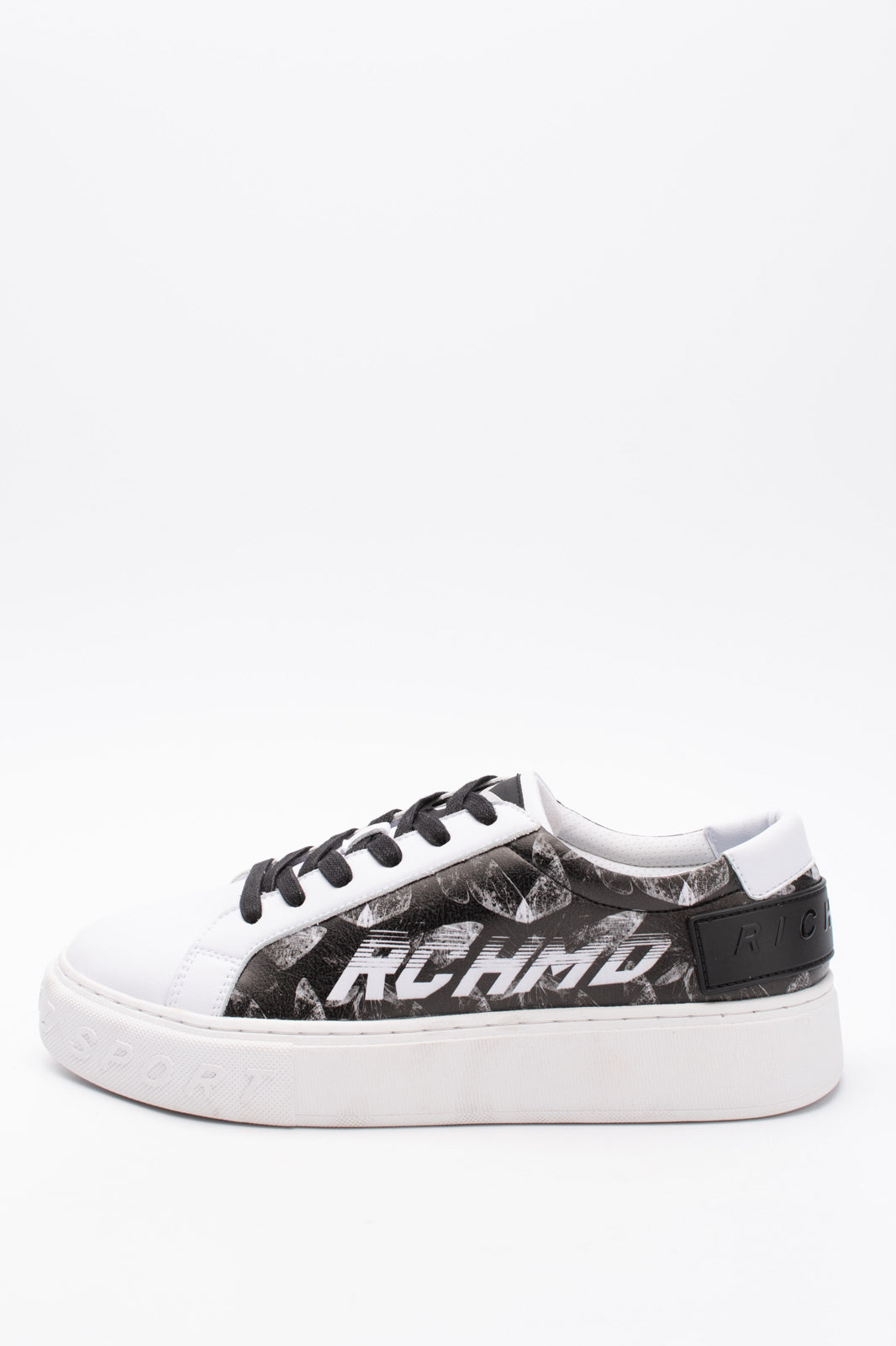 RRP€250 JOHN RICHMOND SS23 Sneakers US8 EU41 UK7 Contrast Leather Floral Pattern gallery main photo