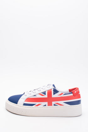 RRP€250 JOHN RICHMOND SS23 Sneakers US8 EU41 UK7 Colour Block Flag Print Lace Up gallery photo number 1