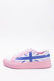 RRP€250 JOHN RICHMOND SS23 Sneakers US8 EU41 UK7 Contrast Leather Flag Print gallery photo number 1
