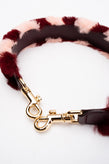 RRP €640 DOLCE & GABBANA Rex Rabbit Fur & Leather Shoulder Strap Striped Pattern gallery photo number 5