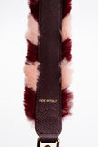 RRP €640 DOLCE & GABBANA Rex Rabbit Fur & Leather Shoulder Strap Striped Pattern gallery photo number 8