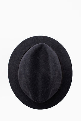 RRP€735 LORO PIANA Kirk Hare Hair & Cashmere Felt Trilby Hat Size 58 / L Ribbon