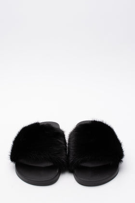 RRP €450 GIVENCHY Mink Fur Slide Sandals US4.5 EU35 UK2 Footbed Made in Italy gallery photo number 1