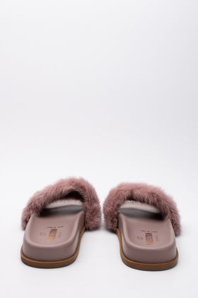 RRP €1035 VALENTINO GARAVANI Mink Fur Sandals US5 EU35 UK2 Pink Rockstuds gallery photo number 3