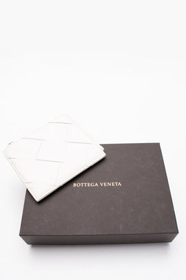 RRP€380 BOTTEGA VENETA Intreccio Leather Pouch Wallet Zipped Made in Italy