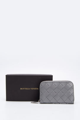 RRP€345 BOTTEGA VENETA Intrecciato Leather Mini Wallet Zipped Made in Italy