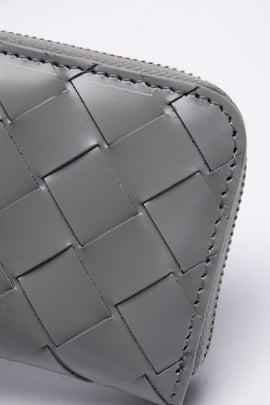 RRP€345 BOTTEGA VENETA Intrecciato Leather Mini Wallet Zip Around Made in Italy