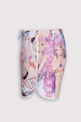 RRP€162 GCDS Swim Shorts Size XL Vulgar Manga Print Drawstring Waist Mesh Lining