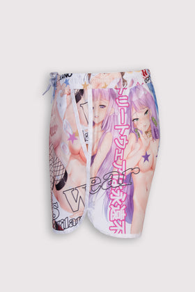 RRP€162 GCDS Swim Shorts Size XL Vulgar Manga Print Drawstring Waist Mesh Lining gallery photo number 2
