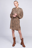RRP €250 BAUM UND PFERDGARTEN AEMILEY Blouson Dress Size DE 34 Leopard Open Back gallery photo number 3