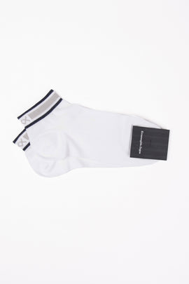 RRP€69 ZEGNA 3 PACK Sneakers Socks 39-42 UK5-8 US6-9 Striped Made in Italy