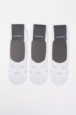 RRP€63 ZEGNA 3 PACK Sockless Socks 39-42 UK5-8 US6-9 Triple X Made in Italy