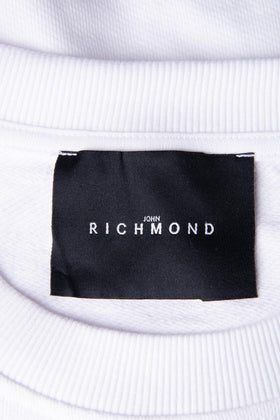 JOHN RICHMOND Pullover Sweatshirt Size L Faded Effect Logo 'RICH' Long Sleeve gallery photo number 6