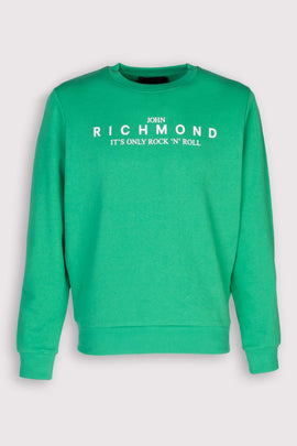 JOHN RICHMOND Pullover Sweatshirt Size S Logo 'IT'S ONLY ROCK 'N' ROLL' Front