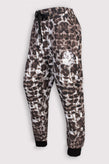 JOHN RICHMOND Jogger Trousers Size M Drawstring Waist Logo Monogram Animal Print gallery photo number 6