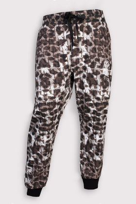 JOHN RICHMOND Jogger Trousers Size M Drawstring Waist Logo Monogram Animal Print gallery photo number 7