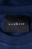 JOHN RICHMOND Pullover Sweatshirt Size L Granite Effect Logo Front Crew Neck gallery photo number 6