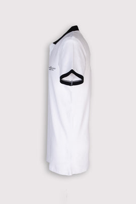 JOHN RICHMOND Pique Cotton Polo Shirt L 'IT'S ONLY ROCK 'N' ROLL' Coated Logo