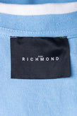JOHN RICHMOND Pique Cotton Polo Shirt L Half Button Logo Patch Short Sleeve gallery photo number 10