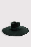 RRP€610 MAISON MICHEL Felt Fedora Hat Size S Grosgrain Ribbon Logo Wide Brim gallery photo number 2