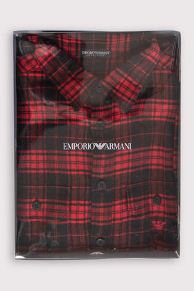 RRP €208 EMPORIO ARMANI Pyjama Set US42 EU52 XL Plaid Two Tone Regular Collar gallery photo number 11