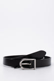 CALVIN KLEIN Smooth Leather Belt Size 100/40 Black Skinny Pin Buckle Closure gallery photo number 1