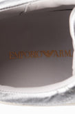 RRP€275 EMPORIO ARMANI Leather Sneakers US7 EU38 UK5 Metallic Padded Topline gallery photo number 8