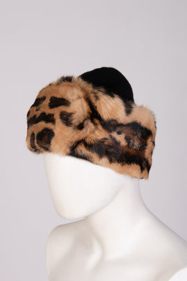 RRP €780 DOLCE & GABBANA Cashmere Beanie Cap Size XS Rabbit Fur & Silk Detail