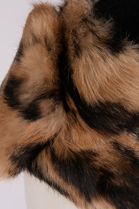 RRP €780 DOLCE & GABBANA Cashmere Beanie Cap Size XS Rabbit Fur & Silk Detail gallery photo number 5