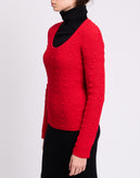 RRP€990 BOTTEGA VENETA Jumper Size M Compact Pom Pom Scoop Neck Made in Italy gallery photo number 6