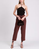 RRP €1250 BOTTEGA VENETA Knitted Bodysuit Size S Cashmere Blend Brown Beads gallery photo number 3