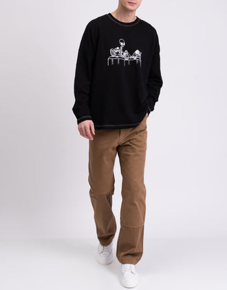 RRP €185 TOM REBL Sweatshirt Size L Coated 'The Last Supper' Front Round Neck gallery photo number 2