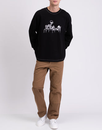 RRP €185 TOM REBL Sweatshirt Size L Coated 'The Last Supper' Front Round Neck gallery photo number 3