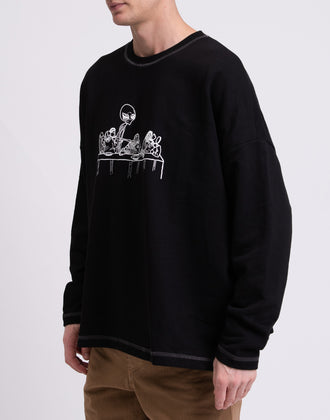 RRP €185 TOM REBL Sweatshirt Size L Coated 'The Last Supper' Front Round Neck gallery photo number 6