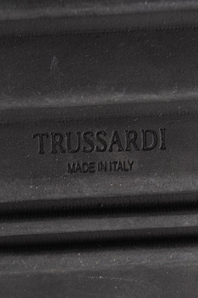 RRP €330 TRUSSARDI Sneakers US10 UK7 EU40 Black Rabbit Fur Trim Made in Italy gallery photo number 8